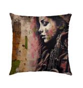 Bashing The Cymbals Fiercely Outdoor Pillow - Beyond T-shirts